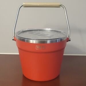 Brand New Red YETI Rambler Beverage Bucket With Lid
